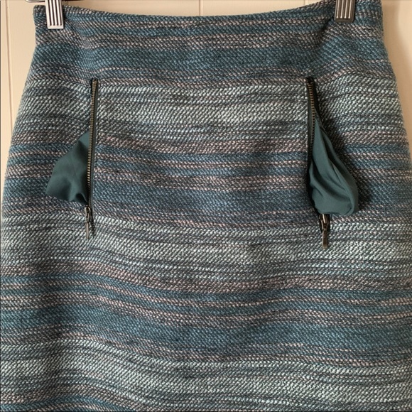 LOFT | Striped Knit Fringe Skirt - Picture 3 of 5